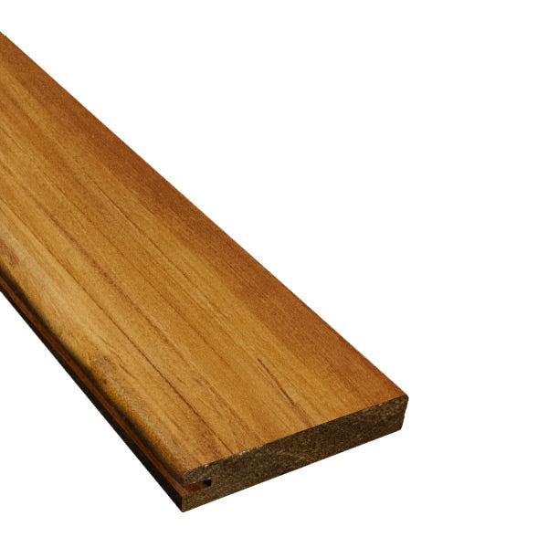 1 x 4 Teak - Plantation Wood One Sided Pre-Grooved Decking