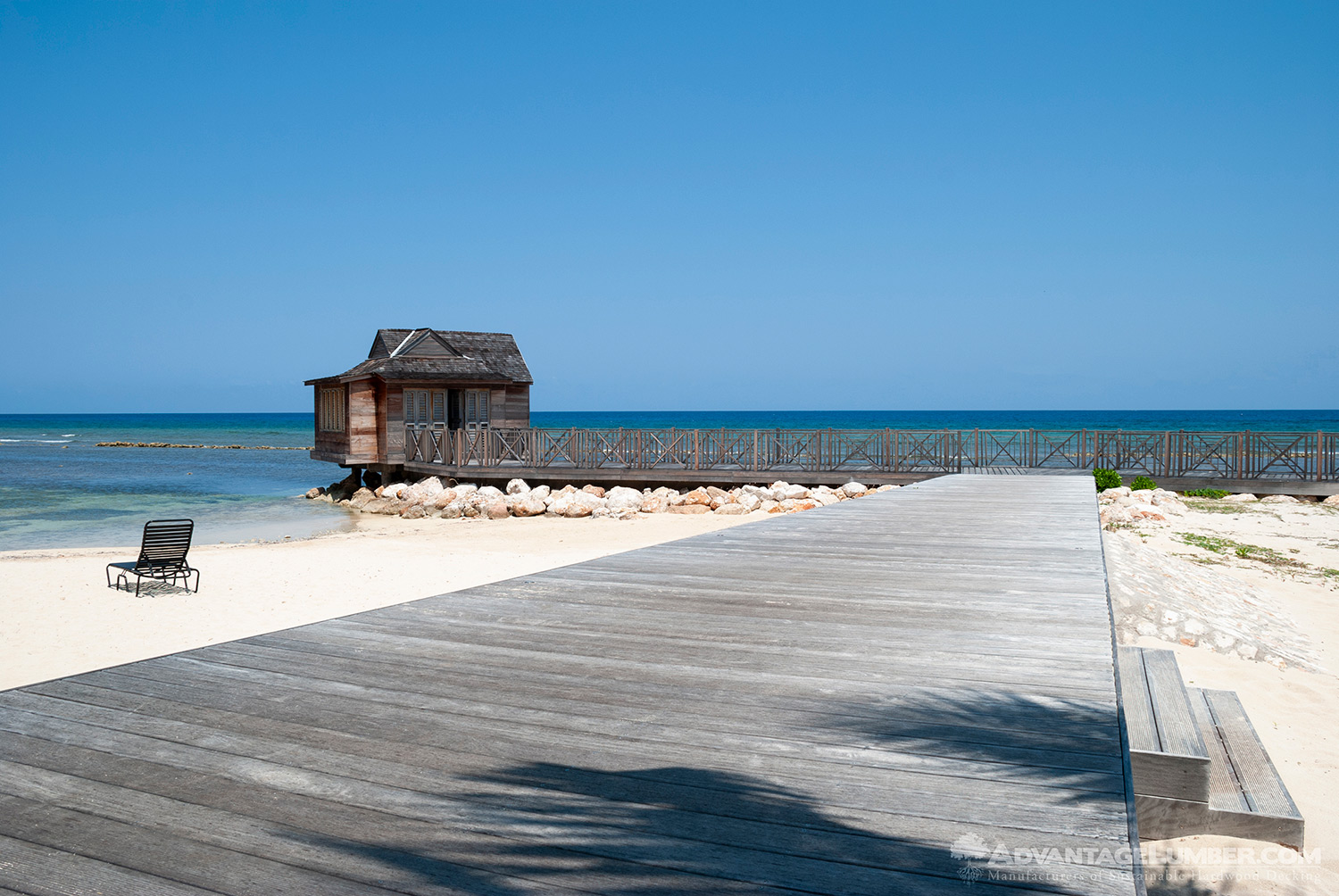 Ipe boardwalk in the caribbean