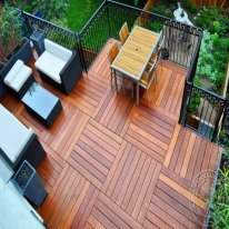 Rooftop Cumaru Deck in Brooklyn, New York.