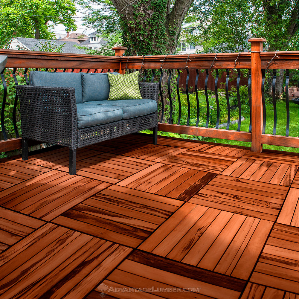 20x20 Tigerwood Advantage Deck Tile® Kit