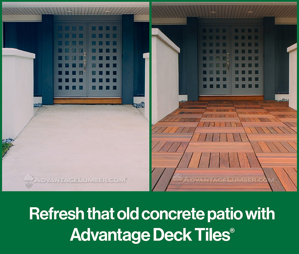 Refresh that old concrete patio with Advantage Deck Tiles®.