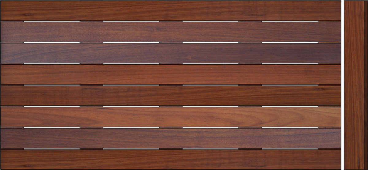 24 x 48 Advantage Deck Tile® Edge Trim - Straight 24