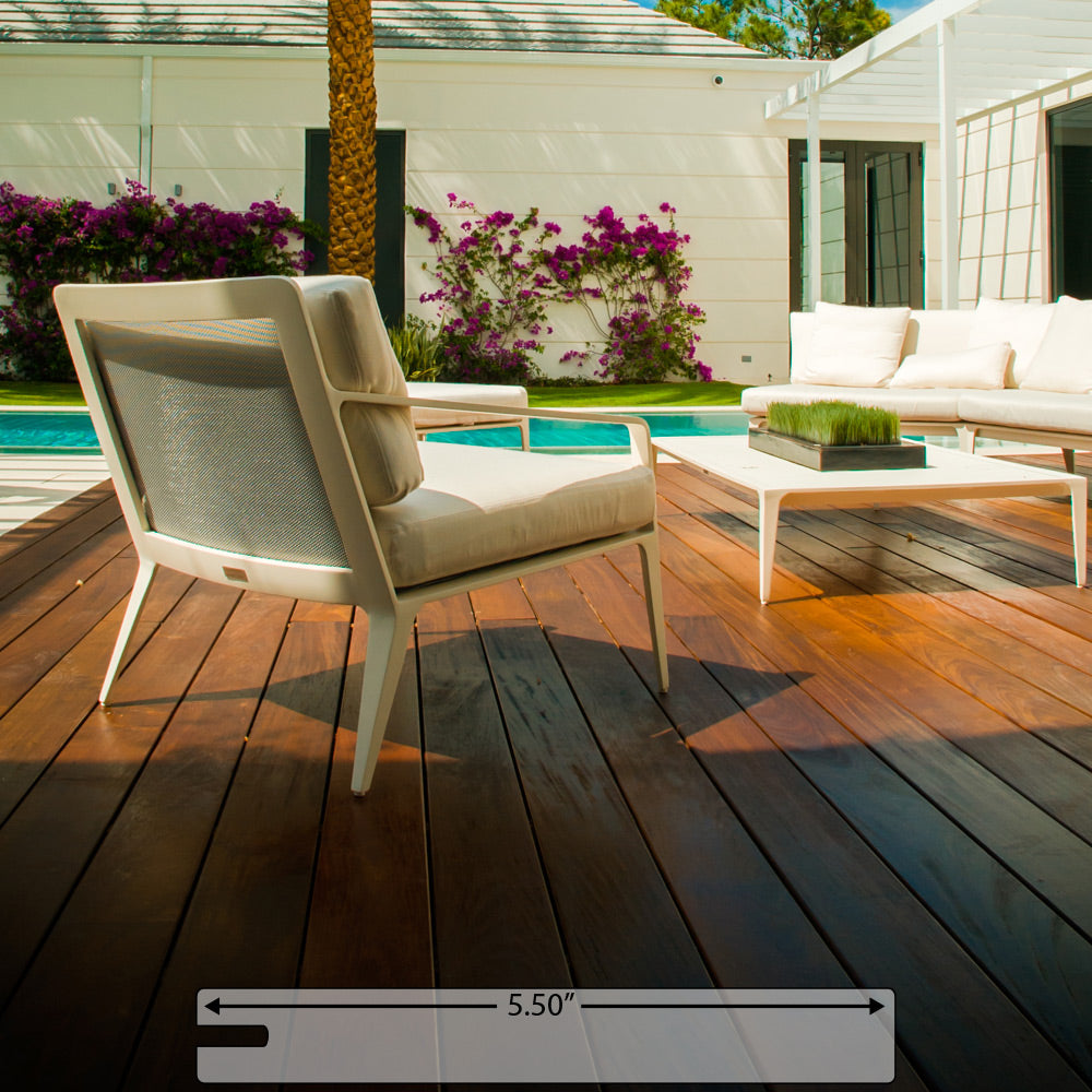 1 x 6 +Plus® Ipe One Sided Pre-Grooved Decking (21mm x 6)