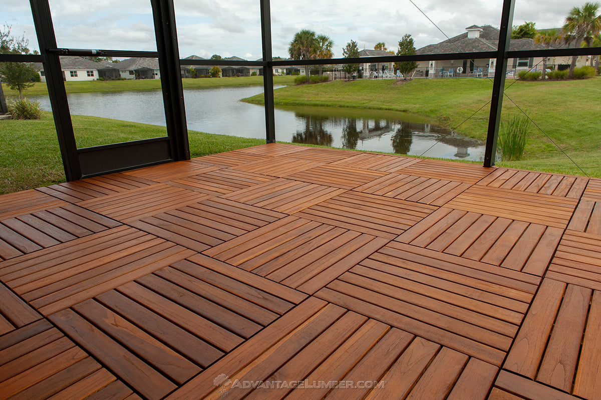 24x24 Teak Advantage Deck Tile® Kit