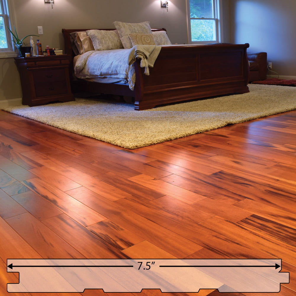 Tigerwood Engineered Flooring 7.5″ Prefinished Matte, $8.49/sqft