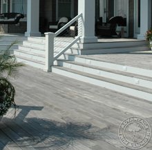 Grey wood decking