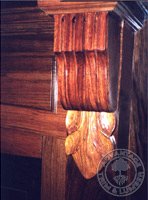 jatoba fireplace detail