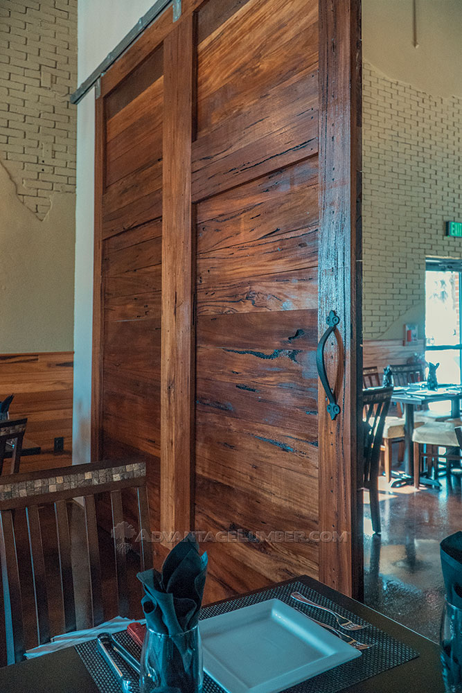 pecky bolivian walnut door