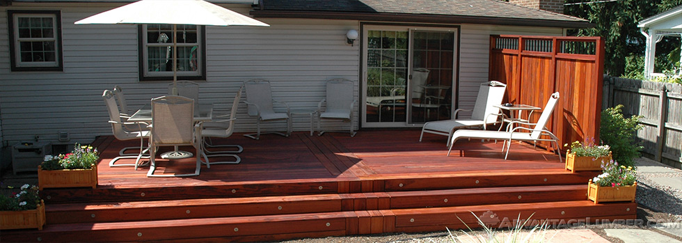 tigerwood deck after